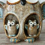 Accessoire de décoration tirelire hibou