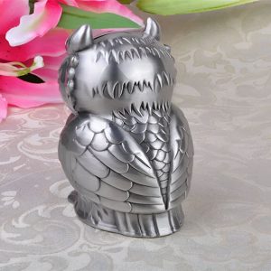 Hibou tirelire en métal, accessoire de décoration unique