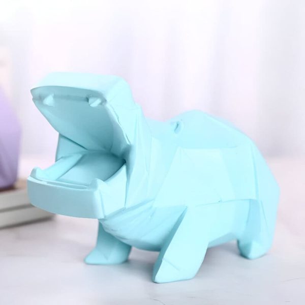 Tirelire en forme d'hippopotame, design attrayant