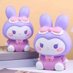 Tirelire en céramique lapin rose