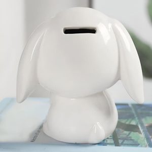 Tirelire en forme de lapin en céramique