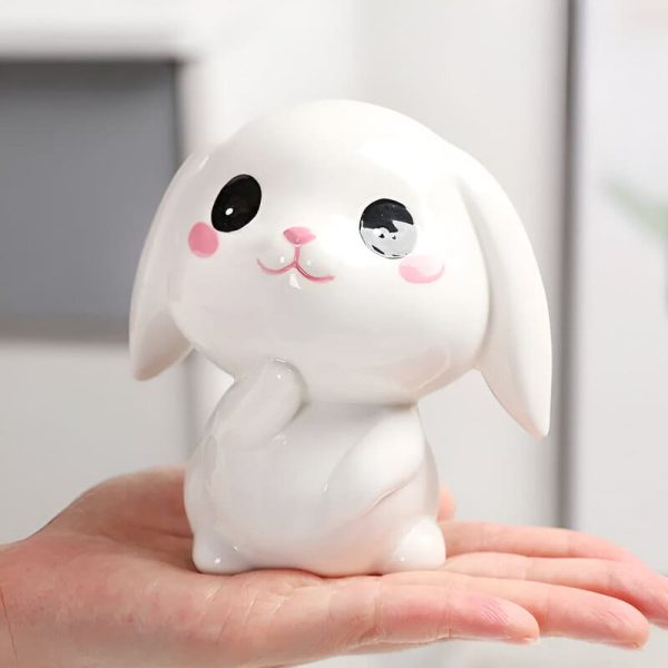 Céramique lapin : tirelire pour économies amusantes