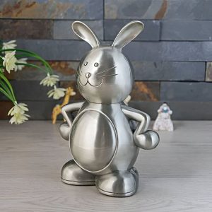 Tirelire en métal, design lapin amusant