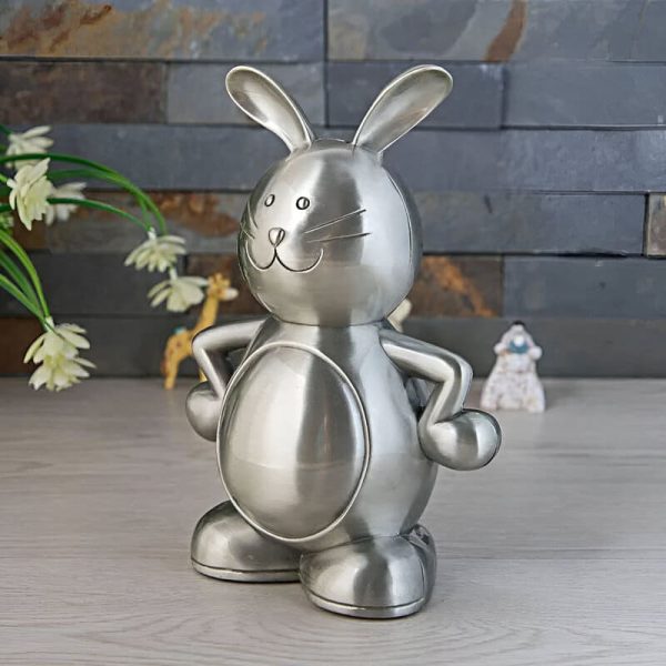Tirelire en métal, design lapin amusant