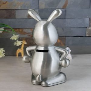 Lapin tirelire métallique, idéal pour économiser