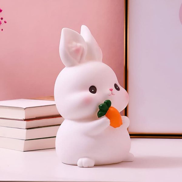 Accessoire de décoration tirelire lapin rose