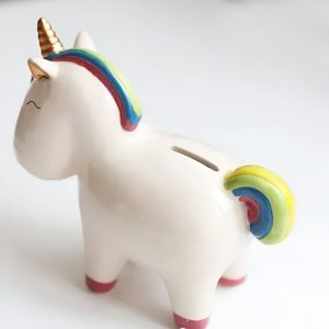 Tirelire licorne personnalisable pour collection
