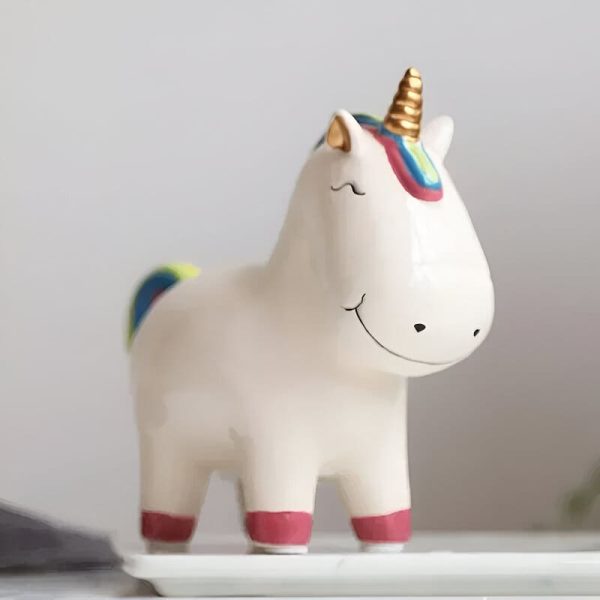 Tirelire en forme de licorne à décorer