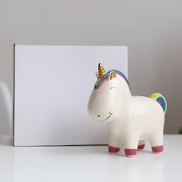 Accessoire ludique : tirelire licorne créative