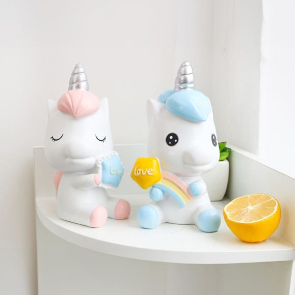 tirelire-licorne-blanche-1 Tirelire Licorne Blanche décorative pour enfants