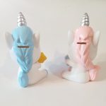 Tirelire en forme de licorne blanche à collectionner