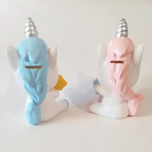 Tirelire en forme de licorne blanche à collectionner