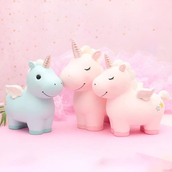 Tirelire Licorne Bleu pour économiser de l'argent