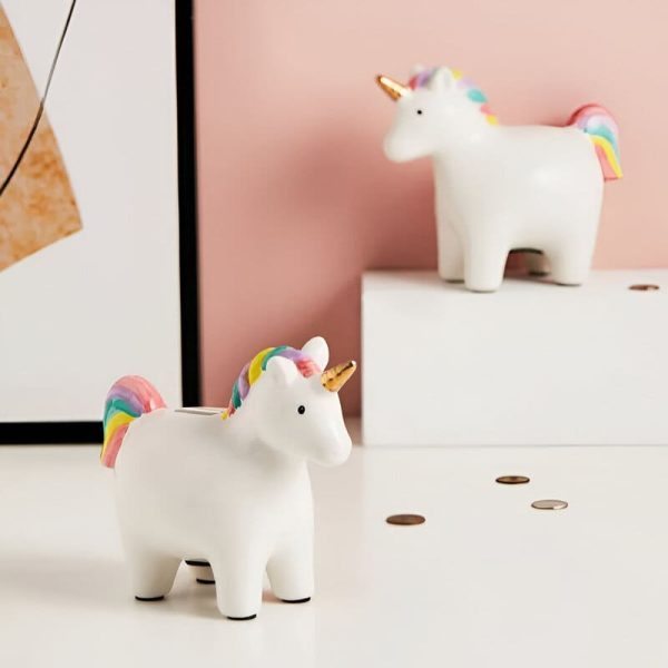 tirelire-licorne-ceramique-1 Tirelire Licorne en céramique colorée et décorative