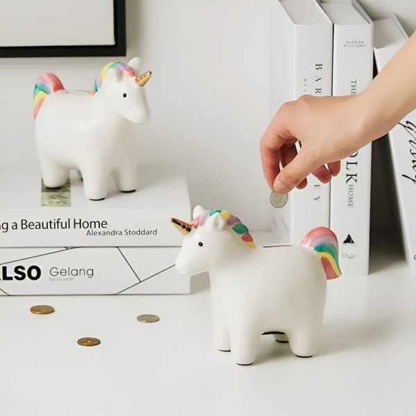 Tirelire Licorne céramique au design enchanteur