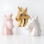 Tirelire Licorne Dorée décorative et amusante