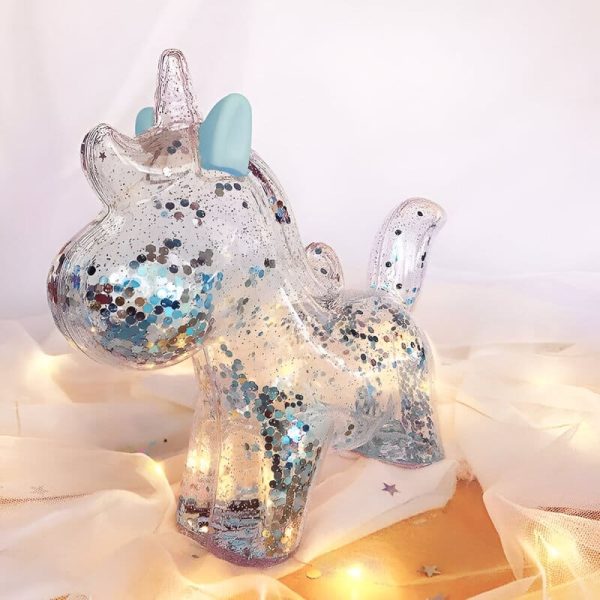 Tirelire Licorne en plastique, design ludique