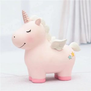 Tirelire Licorne Rose