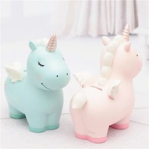 Tirelire en forme de licorne pour enfants