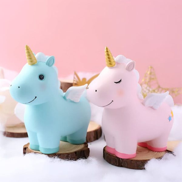 Licorne rose pour collecter des pièces