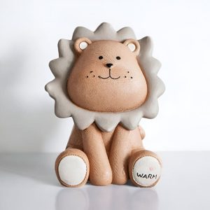 Lion jungle coloré, tirelire originale