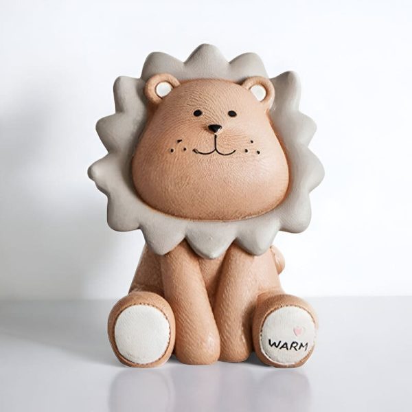 Lion jungle coloré, tirelire originale