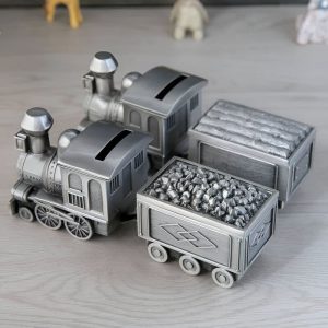 Tirelire locomotive en métal