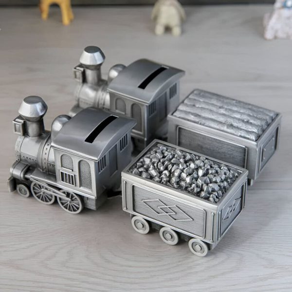 Tirelire locomotive en métal
