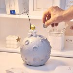 Tirelire Lune pour enfants en forme de croissant