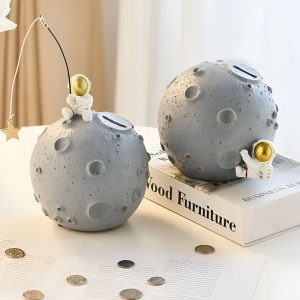 Tirelire Lune en céramique pour le rangement des économies
