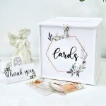 Tirelire mariage champêtre en bois décoratif