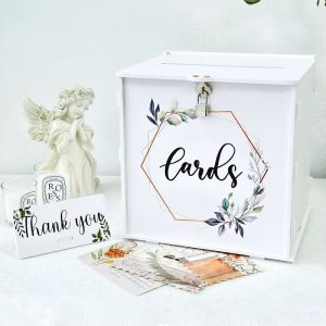 Tirelire mariage champêtre en bois décoratif