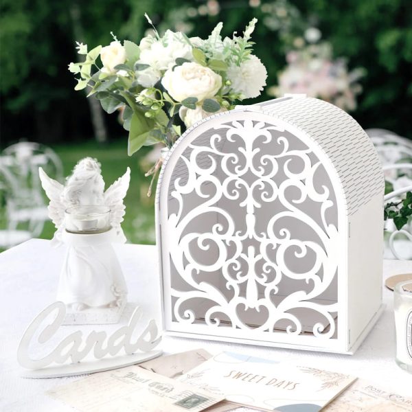 Tirelire festive pour mariage, style maison romantique