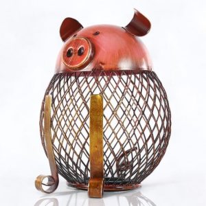 Tirelire en métal, forme de cochon pour enfants