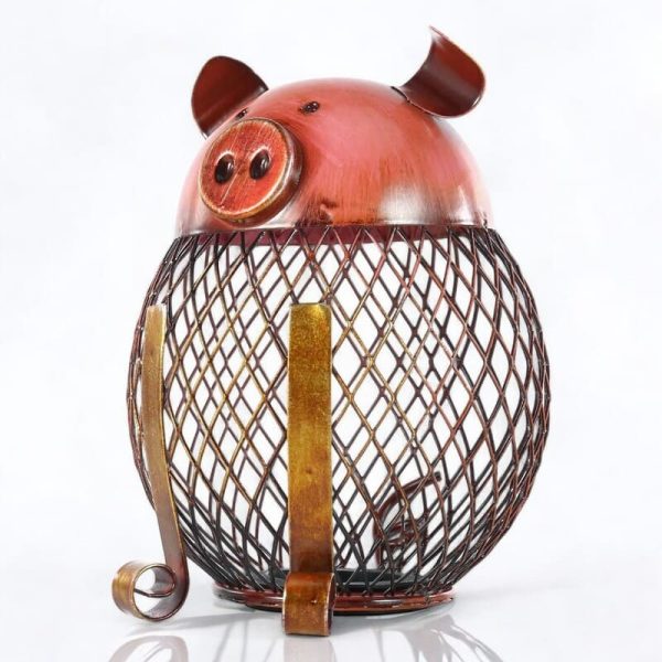 Tirelire en métal, forme de cochon pour enfants