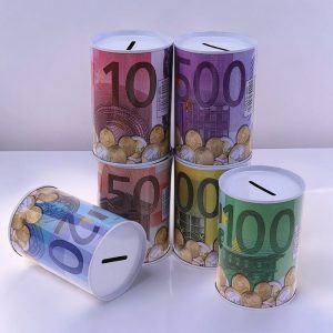 Tirelire métallique pour pièces de monnaie