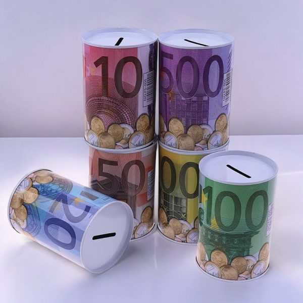 Tirelire métallique pour pièces de monnaie