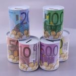 Tirelire Euro en métal moderne
