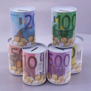 Tirelire Euro en métal moderne