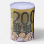 Tirelire Euros avec finition métallique