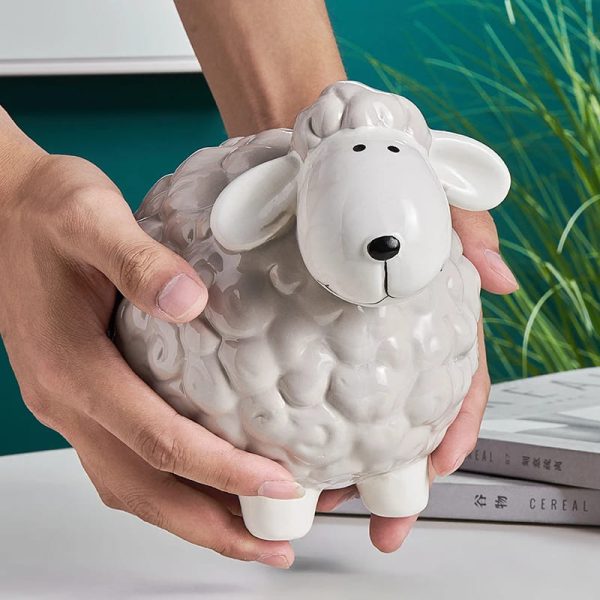 Mouton tirelire colorée pour collection