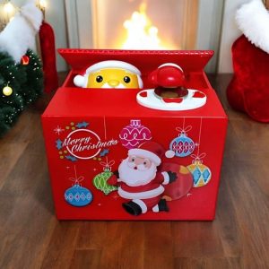 Tirelire Noël pour enfants, décoration festive