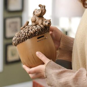 Tirelire en bois écologique, cadeau idéal