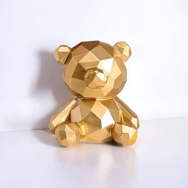 Tirelire ours dorée, cadeau idéal pour les petits
