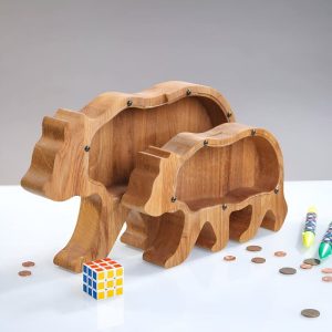 Tirelire ours en peluche douce et mignonne