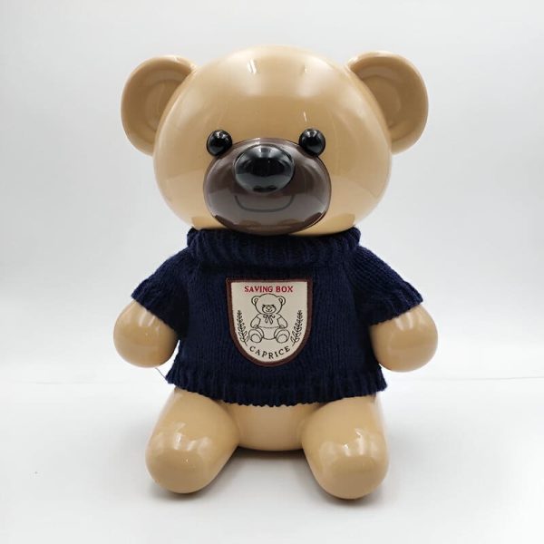 Ourson tirelire, accessoire de décoration ludique