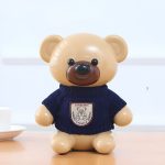 Tirelire animalière ourson, style enfantin