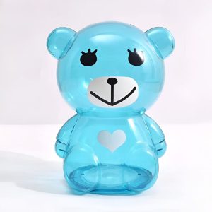 Ourson bleu adorable, tirelire décorative pour chambre d'enfant