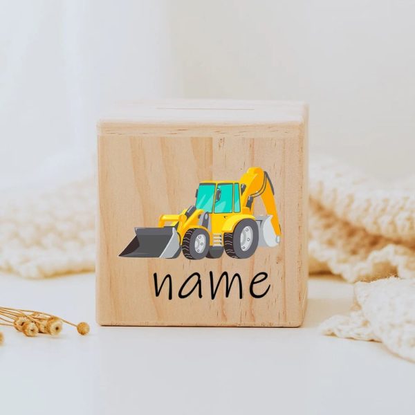 Tirelire personnalisée en bois, idée cadeau garçon