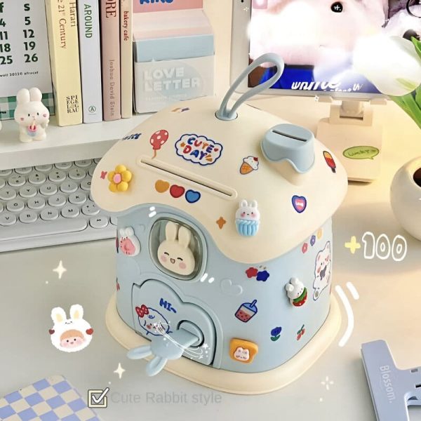 Tirelire personnalisée, thème lapin mignon